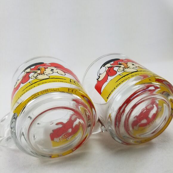 Garfield & Oddie Mug (2) Vtg 1978 Use Your Friends Wisely Glass Mcdonalds Cup - Picture 5 of 16